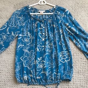 Lucky Brand half button blouse